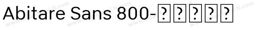 Abitare Sans 800字体转换